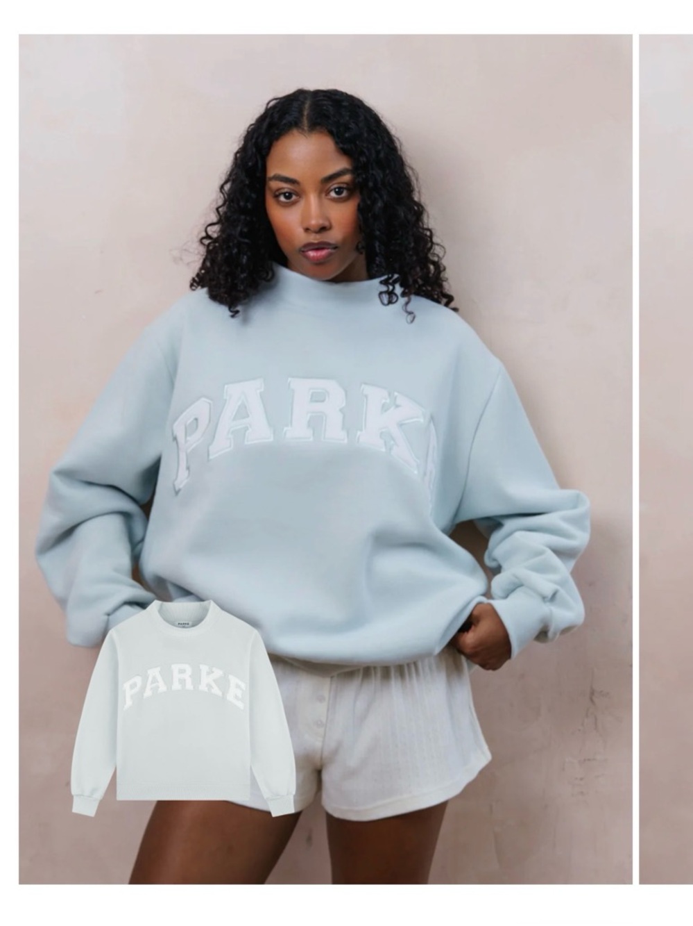 Light Blue Women's Pullover Sweatshirt